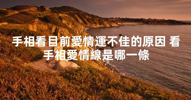 手相看目前愛情運不佳的原因 看手相愛情線是哪一條